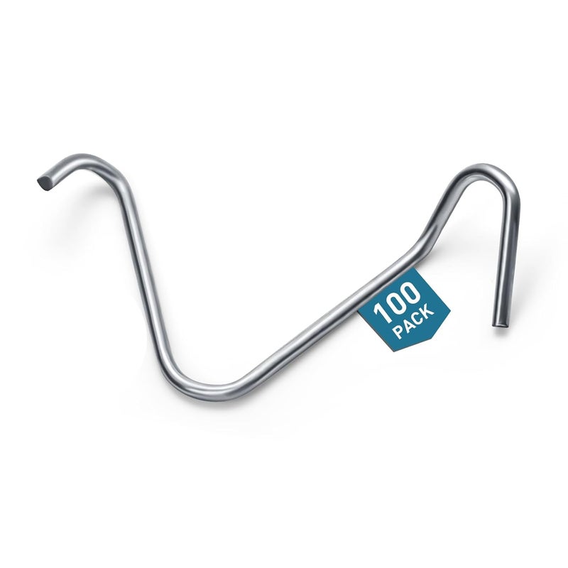 Hanaruer 100PCS T-Post Wire Clips, Galvanized Steel Fence Clips, Fence Clips for t Post, Time-Saving and Convenient Fence Wire Clips for Tightening Farm, Ranch, Garden Fence Wires (Tool Not Included) - Image 1